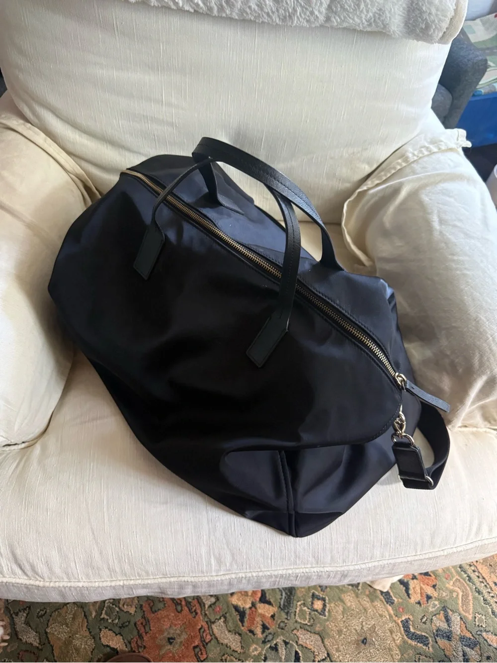 Kate Spade New York black Blake Avenue Filipa Nylon Weekender Duffle Bag
